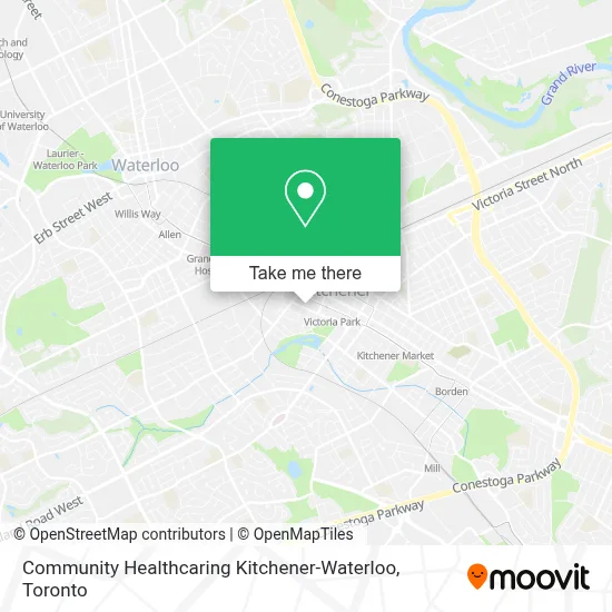 Community Healthcaring Kitchener-Waterloo map