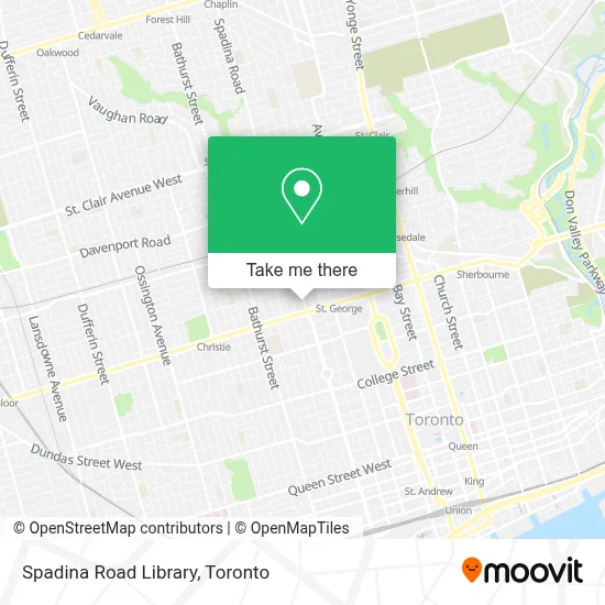 Spadina Road Library map