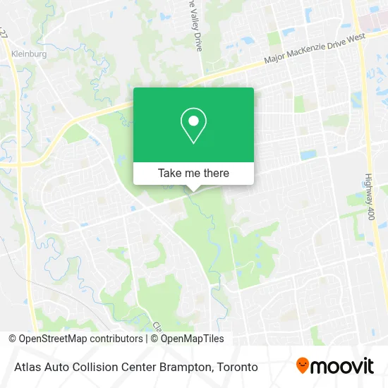 Atlas Auto Collision Center Brampton map
