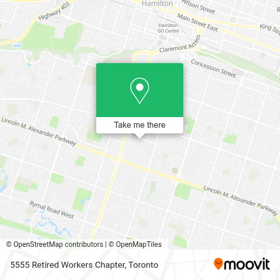 5555 Retired Workers Chapter map