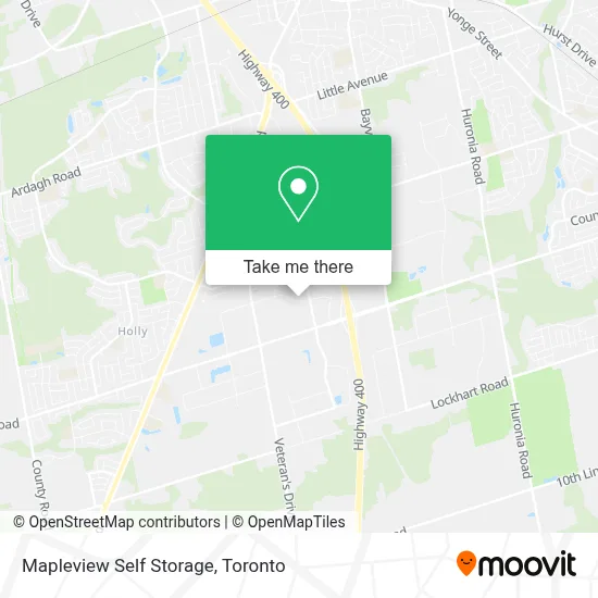 Mapleview Self Storage map