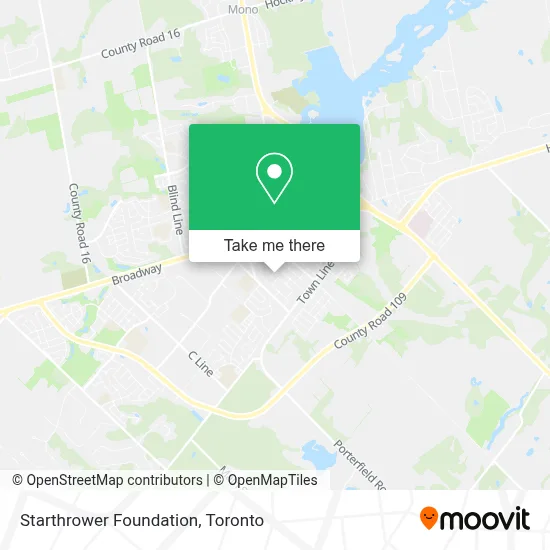 Starthrower Foundation map