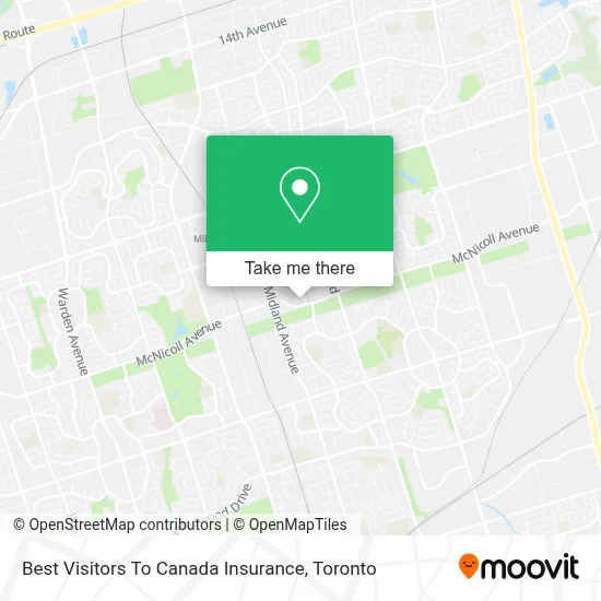 Best Visitors To Canada Insurance map