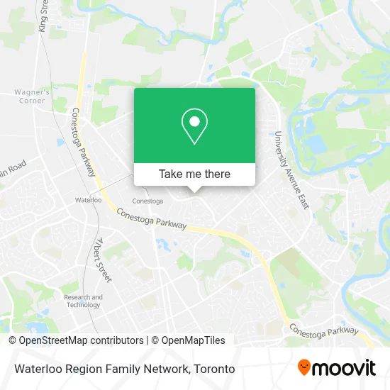 Waterloo Region Family Network map