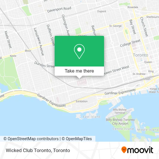 Wicked Club Toronto map