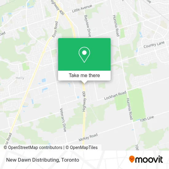 New Dawn Distributing map
