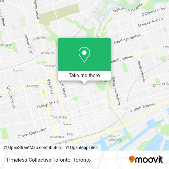Timeless Collective Toronto map
