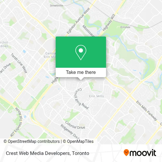 Crest Web Media Developers map