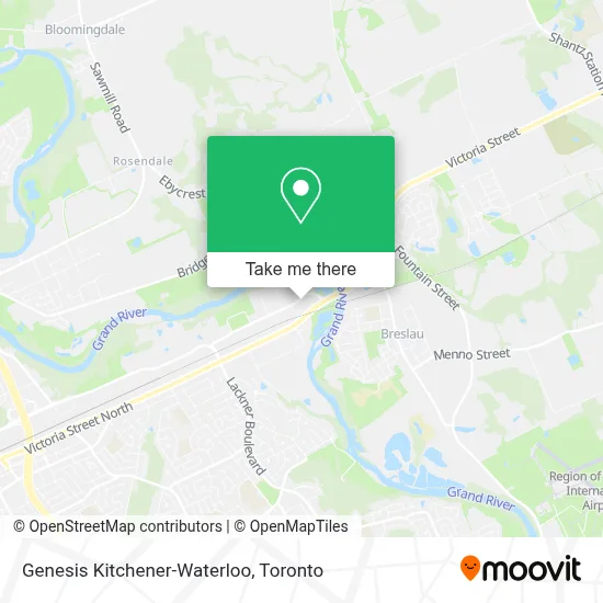 Genesis Kitchener-Waterloo map