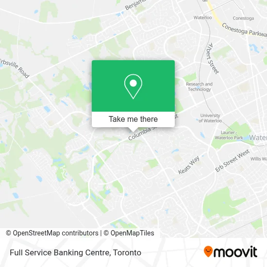 Full Service Banking Centre map