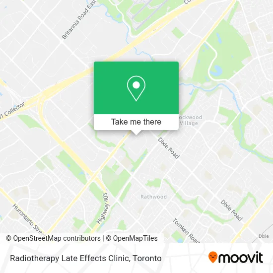 Radiotherapy Late Effects Clinic map