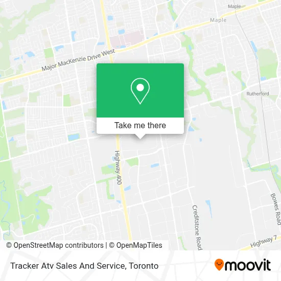 Tracker Atv Sales And Service map