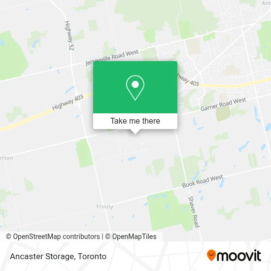 Ancaster Storage map