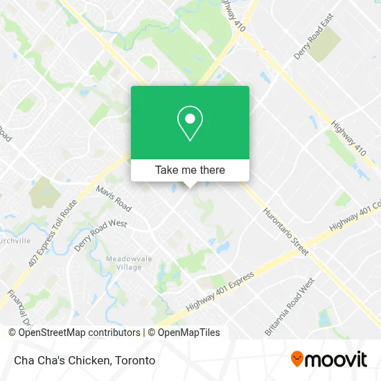 Cha Cha's Chicken map
