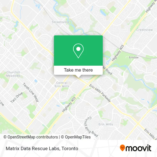 Matrix Data Rescue Labs map