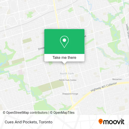 Cues And Pockets map