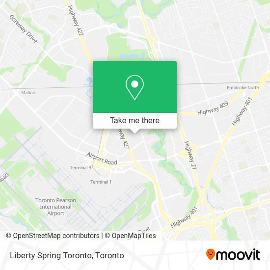 Liberty Spring Toronto map