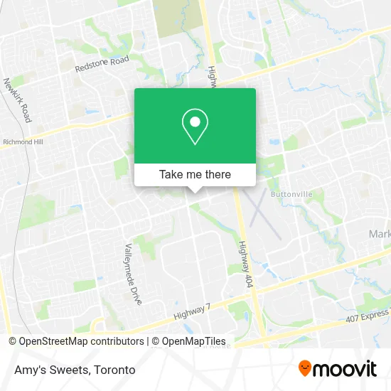 Amy's Sweets map
