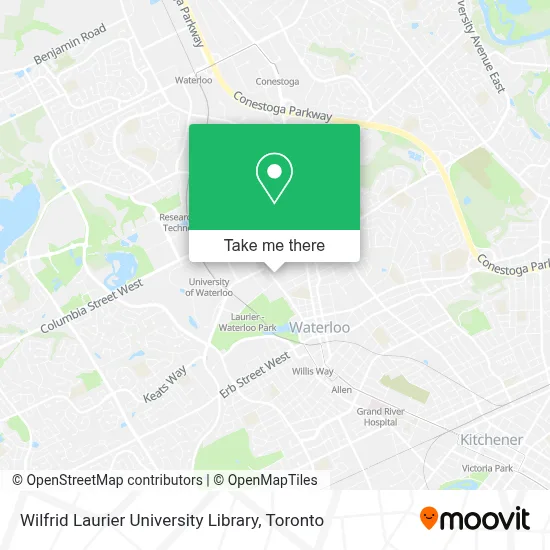 Wilfrid Laurier University Library map