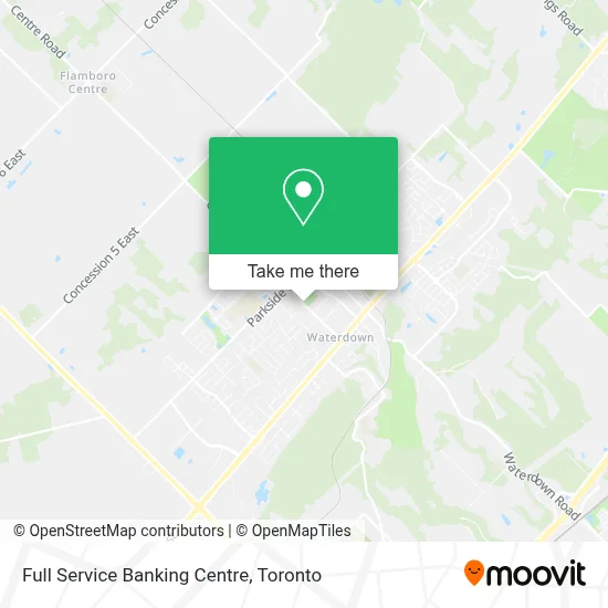 Full Service Banking Centre map