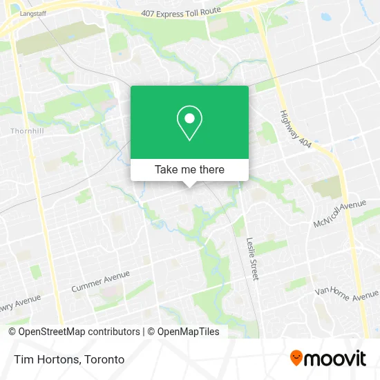 Tim Hortons map