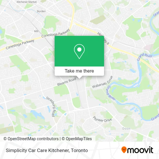 Simplicity Car Care Kitchener map