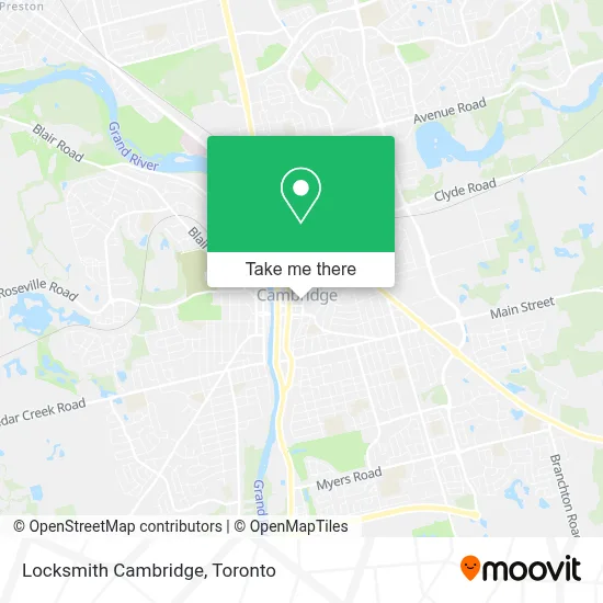 Locksmith Cambridge map