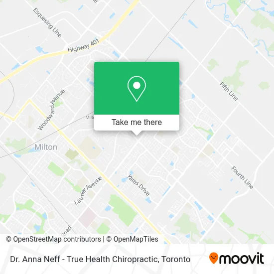 Dr. Anna Neff - True Health Chiropractic map