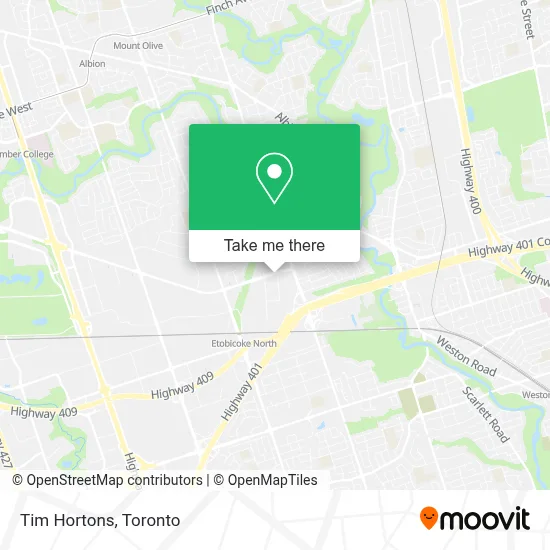 Tim Hortons map