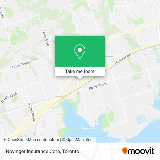 Novinger Insurance Corp map
