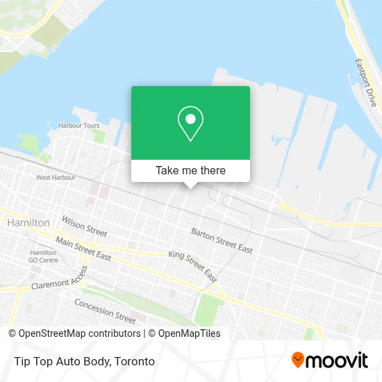 Tip Top Auto Body map