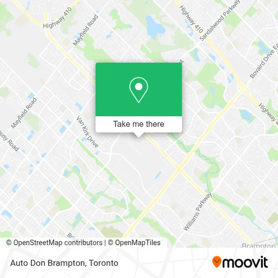 Auto Don Brampton map