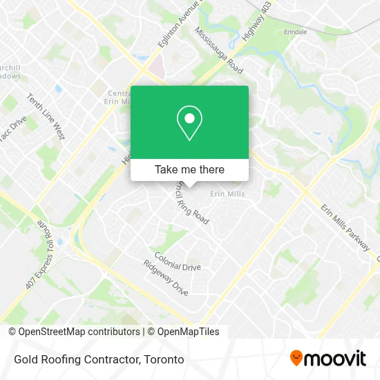 Gold Roofing Contractor map