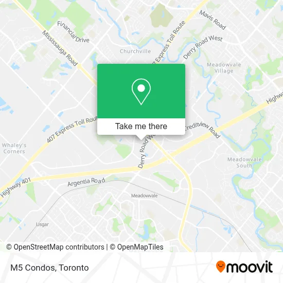 M5 Condos map