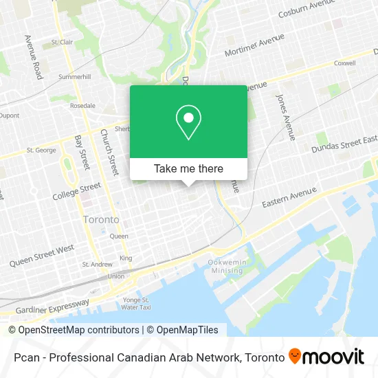 Pcan - Professional Canadian Arab Network map