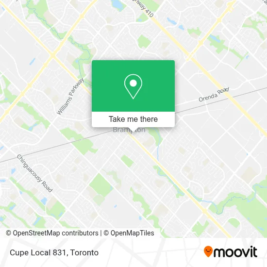 Cupe Local 831 map