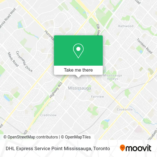 DHL Express Service Point Mississauga map