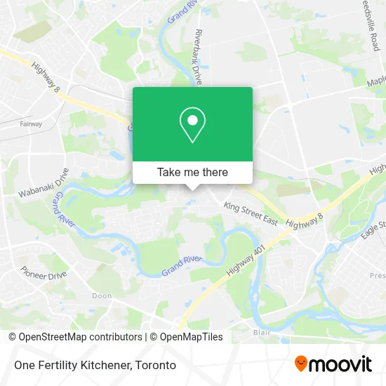 One Fertility Kitchener map