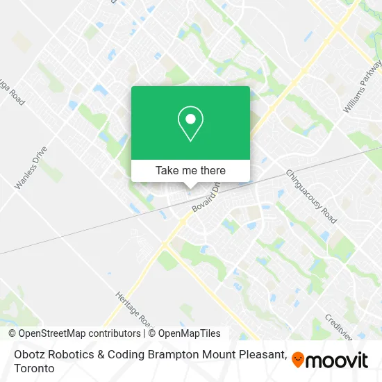 Obotz Robotics & Coding Brampton Mount Pleasant map