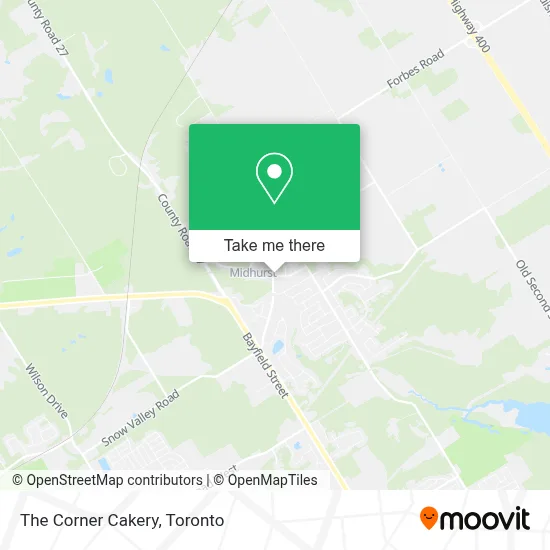 The Corner Cakery map