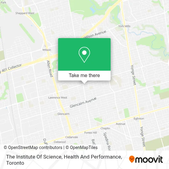 The Institute Of Science, Health And Performance map