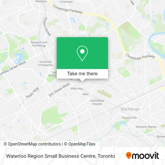 Waterloo Region Small Business Centre map