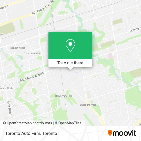 Toronto Auto Firm map