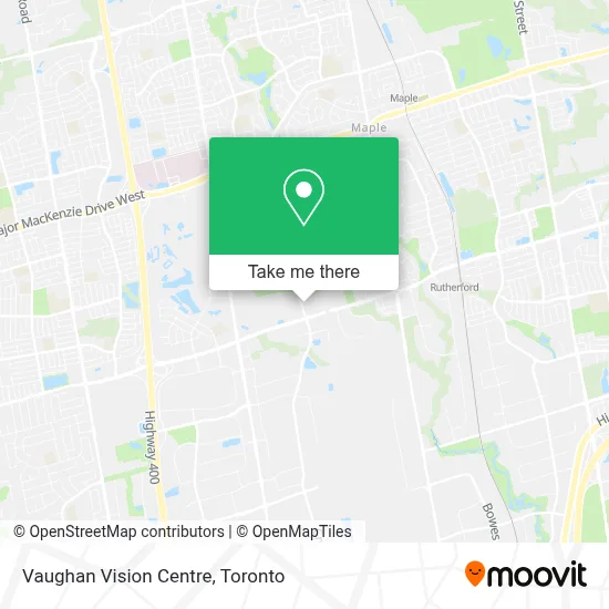 Vaughan Vision Centre map