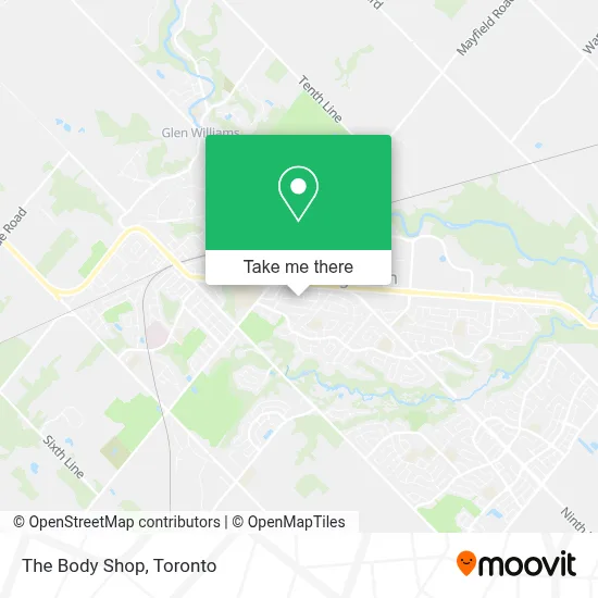 The Body Shop map