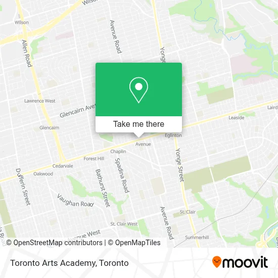 Toronto Arts Academy map