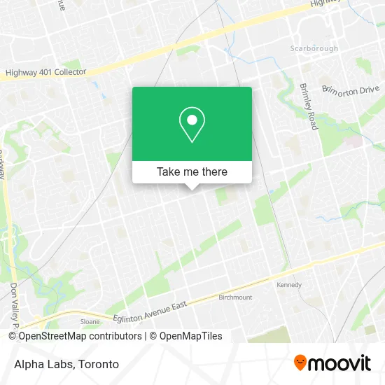 Alpha Labs map