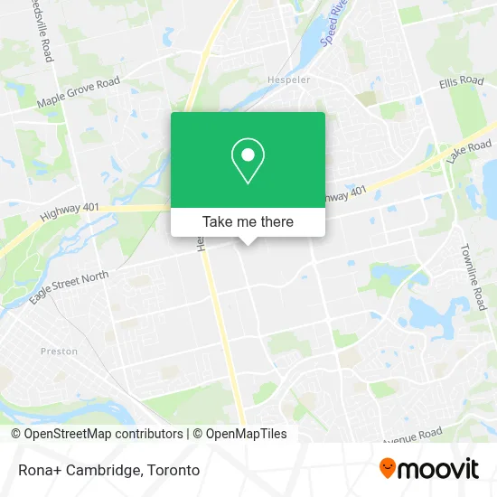 Rona+ Cambridge map