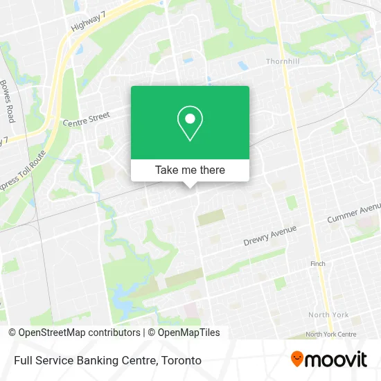 Full Service Banking Centre map