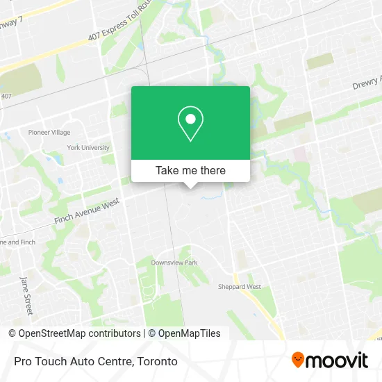 Pro Touch Auto Centre map